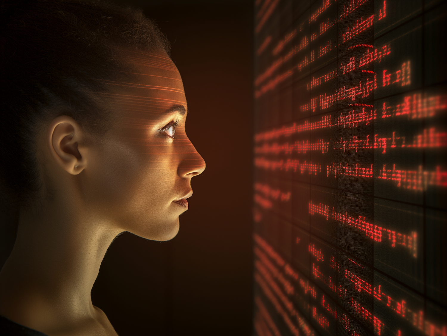 A person looking overwhelmed by market data on a screen, reflecting the stress of a crypto market crash.