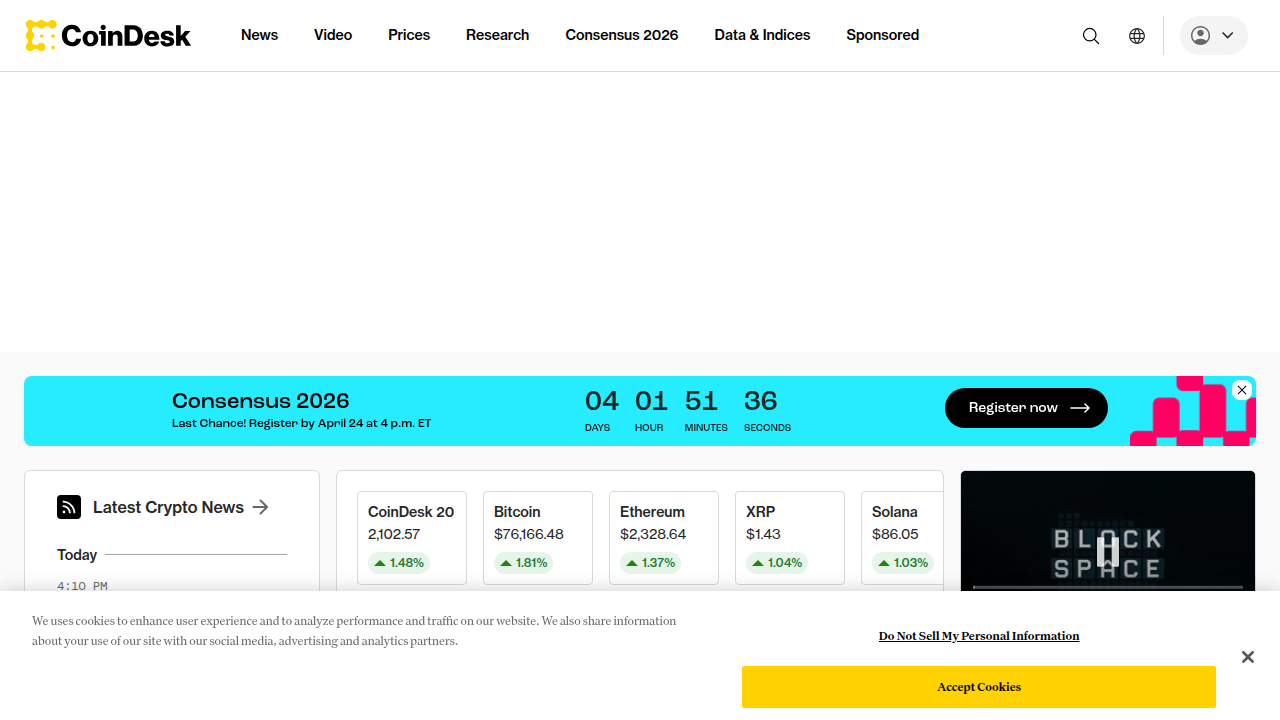 CoinDesk is a well-known and trusted source for cryptocurrency news, market data, and educational content.