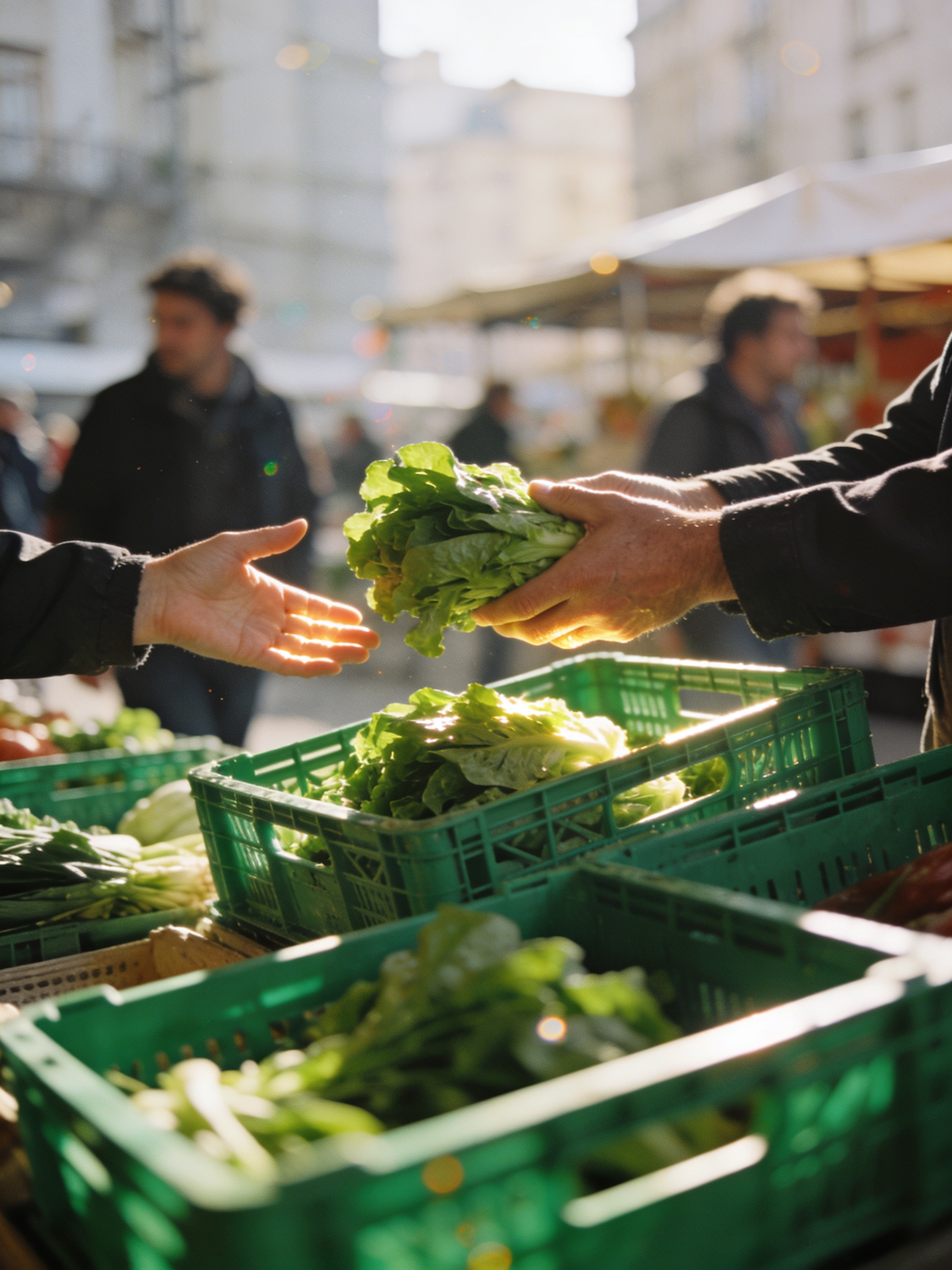 A bustling market scene visually represents the economic principles of supply and demand that influence asset prices like Ethereum.